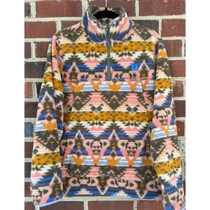 Billabong Adventure Division Mens XL Fleece Pullover Aztec Geometric Half Zip